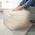 Cozy 16.5" 16.5"x 12.9", Chardin home Unstuffed Ottoman, & Bohemian Pouf Covers, Hand Crafted Casual Seating, Footrest