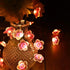 Mudder 2 Pieces Cherry Blossom Lights, LED Flower String Light, Battery Wire Fairy Garland for Party Decoration
