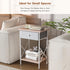 VECELO Night Stand, Small End Table for Small Spaces, Wood Side Table for Living Room, Bedside Table with Drawer
