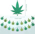 2 Pieces Pot Leaves Weed Banners and 51.2 x 86.6 Inch Weed Tablecover for Pot Leaf Birthday Party Picnic Decoration