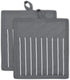 Professional Chef Stripe Kitchen Potholders, Commercial Grade, Gray