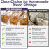 volila 50 Pack Reusable Plastic Bread Bags - Clear Loaf Bags for Homemade Bread - Perfect for Baked Goods Storage