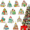 24Pcs Christmas Wooden Book Ornaments Book Lovers Gifts Xmas Tree Reading Ornament