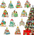 24Pcs Christmas Wooden Book Ornaments Book Lovers Gifts Xmas Tree Reading Ornament