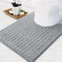 Arotive Luxury Chenille Toilet Rugs, U-Shaped Soft Absorbent Non-Slip Bathroom Mat, Light Grey