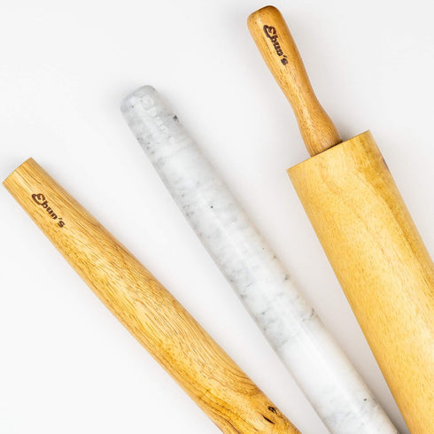 French Rolling Pin, 18 Inch Wooden Dough Roller for Baking Pizza, Pie Crust, Cookies & Pasta