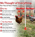 4 RentACoop Chicken Treat Tube Dispenser Multi-Treat Enrichment Toy and Boredom Buster for Chickens, Easy Top-Fill