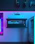 Black Projector Wall Shelf/Floating Under TV Game Double Shelf Stand for Xbox, Router/Entertainment Center, Projector