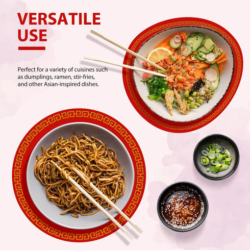 Soeos Disposable Chopsticks, Approx. 100 Sets, Individually Wrapped Wooden Chopsticks for Sushi & Asian Dishes