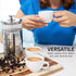 OVENTE French Press Coffee Maker 27 Ounce, Stainless Steel Design, Heat Resistant Borosilicate Glass