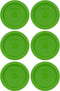 Pyrex 7202-PC 1-Cup Lawn Green Food Storage Replacement Lid (6-Pack), Made in USA