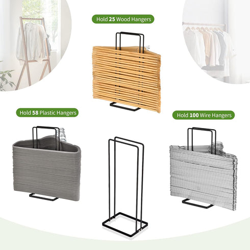 EASTTOWEST Hanger Organizer Stacker, 2 Pack Clothes Hanger Storage Rack for Closet Laundry Room