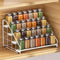 Spice Rack Organizer for Cabinet, 4 Tiered Spice Rack Organizer, Tiered Adjustable