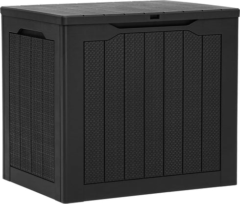 YITAHOME 30 Gallon Outdoor Storage Box, Small Water Resistant Resin Deck Box,