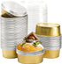 Dicunoy 100 Pack Mini Aluminum Cups with Lids, 3 OZ Disposable Muffin Liners for Dessert Baking