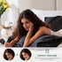 Love's Cabin Satin Pillowcase for Hair and Skin, Queen Size Set of 2, Black, Satin Cooling Pillow Cover