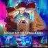 Space Portal Plasma Ball Night Light, LED Galaxy Projector Alien Lamp with White Noise, Bluetooth Music Speaker Alarm