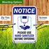 12"x18" Please Use Hand Sanitizer Before Entering Sign, Polyethylene, Indoor/Outdoor Use, USA MADE By My Sign Center