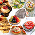 Webake 4 Inch Mini Tart Pan Set of 6, Non-Stick Small Tart Mold with Removable Bottom