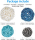 72 Pcs Wicker Rattan Decorative Balls Centerpiece Bowls Fillers Balls for Spring Summer Craft, Wedding Party, Potpourri Decor, 4 Sizes(Dark Blue, Sky Blue, Gray, White) by Patelai
