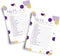 Purple and Gold Baby Shower Games - Word Scramble Game for Gender Reveal - 25 Pack, Royal Mermaid Design
