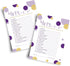 Purple and Gold Baby Shower Games - Word Scramble Game for Gender Reveal - 25 Pack, Royal Mermaid Design