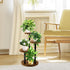 3 GEEBOBO Tier Plant Stand Indoor, Metal Wood Plant Stands For Indoor Plants Multiple, Corner Tiered Flower Plants
