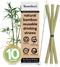 100% Bamboo Straws (10-Pack) - Biodegradable & Compostable 8 Inch Reusable Straws with Cleaner, Eco Friendly