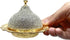 Alisveristime Coated Handmade Brass Sugar Bowl with Lid, Crystal, Gold