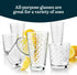 Libbey Awa Tumbler and Rock Glasses Set - Elegant Polka Dot Drinking Glasses, 16 All Purpose Cups for Events