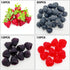 60 Woohome PCS Fake Fruit Fake Blueberries Fake Strawberries Simulation Fake Strawberry for Party Decor Home Kitchen