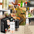 Salt and Pepper Shakers Set, Kitchen Decor and Accessories for Countertop, Refillable Design (Black + White)