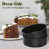 E-far 8 x 3 Inch Cake Pan Set of 2, Nonstick Stainless Steel Round Pans for Baking Birthday Wedding Layer Cakes