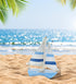 Sailboat 4.75 Inches Puzzled COTA Global Light Blue Stripes Extra Small Decor Handmade Wooden Boat Decor, Cute Beach
