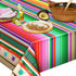 Tatuo 2 Pcs Mexican Fiesta Tablecloth - Striped Serape Blanket Covers for Cinco De Mayo, Wedding, Birthday Party, 51.2