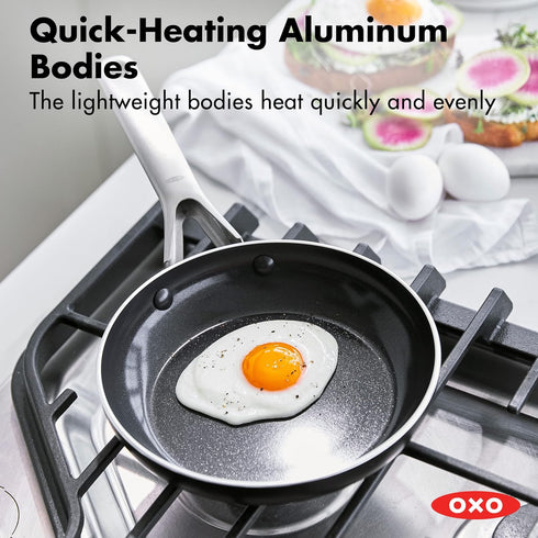 OXO Agility Series 8" Frying Pan Skillet, Ceramic Nonstick, PFAS-Free, Induction Suitable, Dishwasher Safe