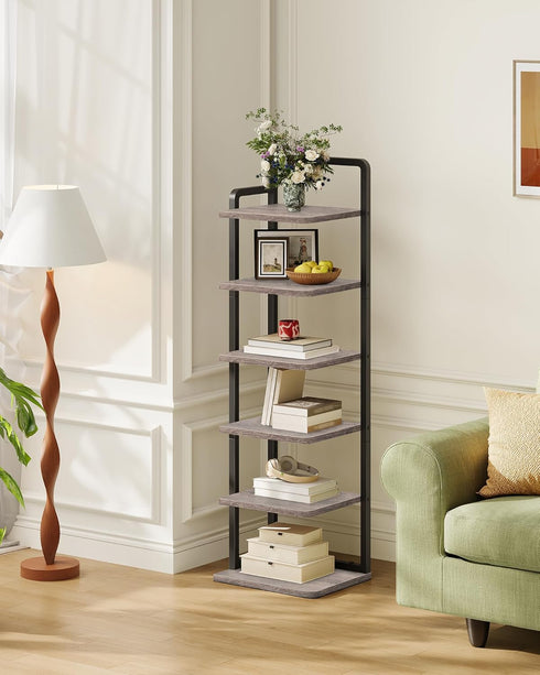 6-Tier TXJ06BG CHOEZON Vertical Shoe Rack, Narrow Shoe Tower, Corner Shoe Storage Organizer, Shoe Shelf, for Small