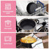 Herogo 8 Inch Round Cake Pan Set of 3, Black Nonstick Stainless Steel Baking Pan for Birthday Wedding Layer Cakes