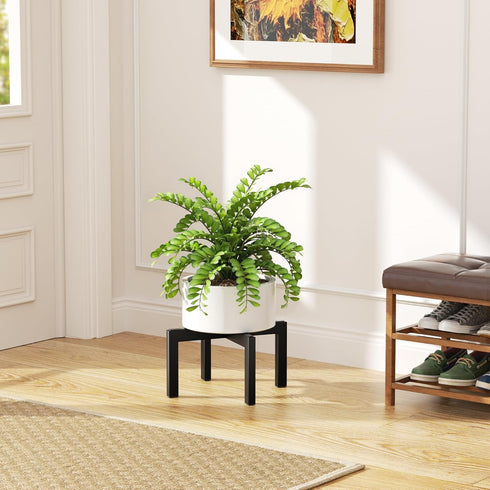 6.1 bussdis Plant Stand Holder Single Plant Riser For Indoor Outdoor Flower Pot Stand IN Tall Metal Black