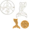 Set of 2 Mermaid Cookie Cutters, Designs: Sunset and Tail, 2 Pieces - Bakerlogy