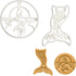 Set of 2 Mermaid Cookie Cutters, Designs: Sunset and Tail, 2 Pieces - Bakerlogy