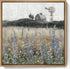 Framed Wall Art Vintage Classical Farmhouse Painting, Rustic Wildflower Field Landscape Canvas Print