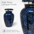 Small Blue Keepsake Cremation Urn for Human Ashes - Miniature Memorial Urns for Men or Women
