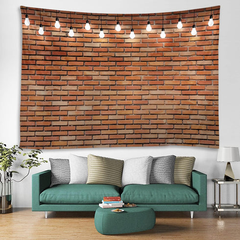 91 71 inches WODEJIA Red Brick Wall Print Fabric Tapestry Decorative Wall Art Tablecloth Bedspread Picnic Blanket Beach