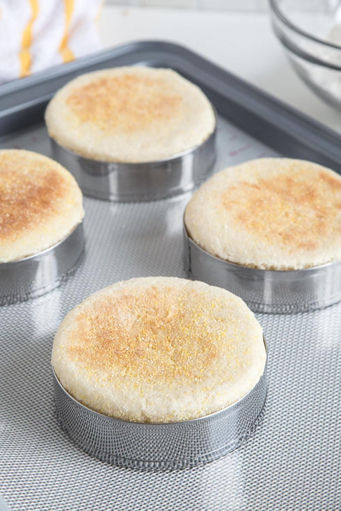 Fox Run Set of 4 English Muffin Ring Molds, Stainless Steel