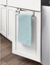 iDesign Axis Curved Over-the-Cabinet Kitchen Bar Holder for Dish and Hand Towels, Brushed Stainless Steel