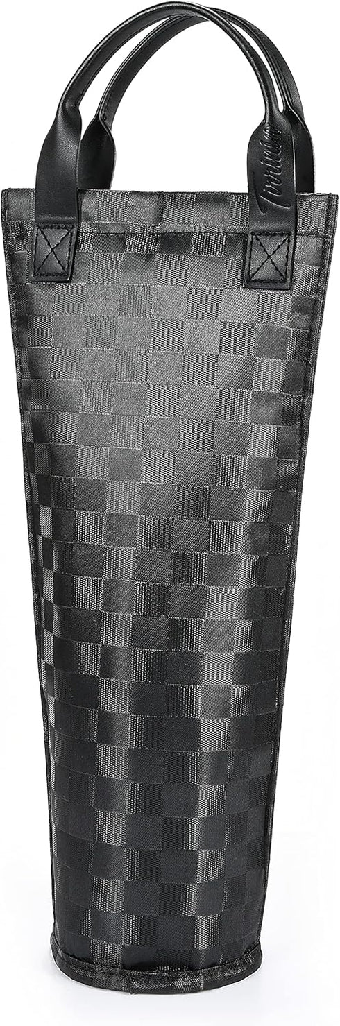 Tirrinia Insulated Wine Tote Carrier, Portable Single Wine Bottle Cooler Bag for Travel and Parties