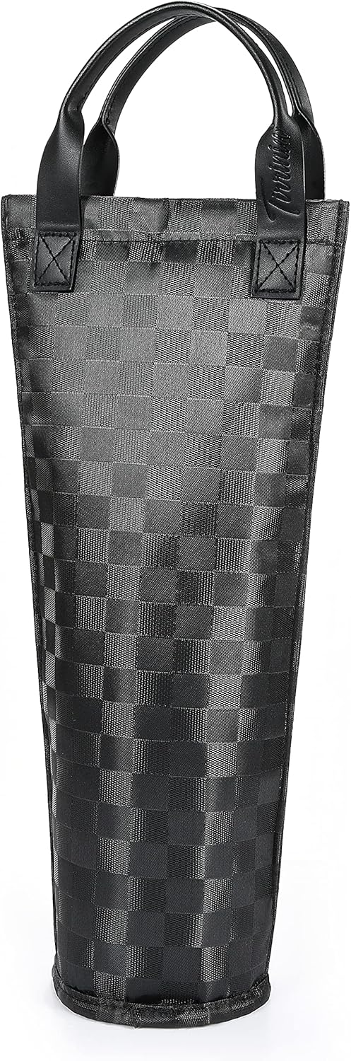 Tirrinia Insulated Wine Tote Carrier, Portable Single Wine Bottle Cooler Bag for Travel and Parties