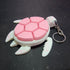 Articulating Sea Turtle Fidget Keychain Charm (White/Pink) - Sensory Fun