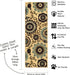 Custom Size Beige Floral Medallion Rubber Backed Non-Slip Hallway Stair Runner Rug, 31 Inch Wide, Choose Your Length